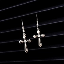 Jaeeyin 2021 Cross Dangle Earrings New Trend Lady Fashion Jewelry CZ Small Vinta - £6.59 GBP