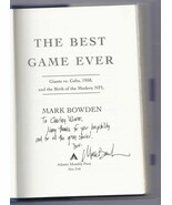 The Best Game Ever Giants vs. Colts 1958 By Mark Bowden Signed Autographed - €48,17 EUR
