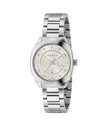 Gucci Women&#39;s YA142504 GG2570 Small Diamond Stainless Steel Watch - £628.16 GBP