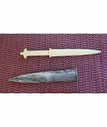 Vintage Soviet USSR Russian Plastic Sword Look Letter Opener - $7.25