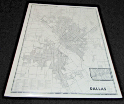 City of Dallas Texas Street Map 1940 Reprint by Railway and Terminal Co. Vintage - $29.69