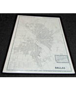 City of Dallas Texas Street Map 1940 Reprint by Railway and Terminal Co.... - £23.70 GBP