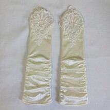 Sexy Women's Nylon Spandex Blend Fingerless Stretch Cream Gloves - One Size image 11