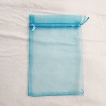 Jewelry Pouch Organza Tulle Bag Turquoise 17 Count - £5.53 GBP