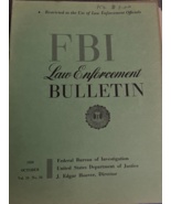 FBI Law Enforcement Bulletin October 1950 J Edgar Hoover Tom Formen wanted - £36.30 GBP