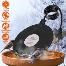 6.49in Garden Winter Heater Base Deicer Thermostatically Water Heaters Bird Bath - £32.76 GBP