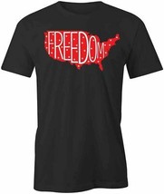 FREEDOM USA RED TShirt Tee Short-Sleeved Cotton CLOTHING AMERICA S1BSA39 - £14.15 GBP+