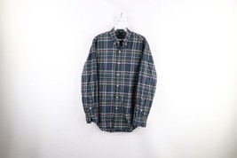 Ralph Lauren Mens Small Faded Collared Flannel Button Down Shirt Plaid Cotton - $34.60