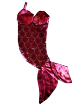 Fuchsia Sequin Mermaid Tail Christmas Holiday Stocking New - £6.79 GBP