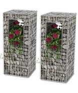 vidaXL Gabion Basket Posts/Planters 2 pcs Steel 19.7&quot;x19.7&quot;x47.2&quot; - €150,95 EUR