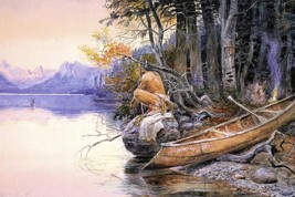 Indian Camp - Lake McDonald by Charles Marion Russell Giclee Print + Ships Free - £30.68 GBP+