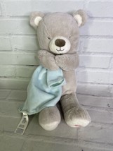 Carters Musical Bear Gray Blue Security Blanket Baby Plush Lullaby Soother Lovey - £11.07 GBP