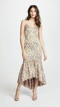 Jill Jill Stuart Sz 2 Maxi Dress Blush Floral Jacquard High Low Ruffle $388 NEW! - £65.69 GBP