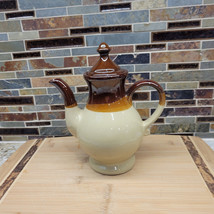 Vintage Interpur Coffee Server Teapot, Brown Tan &amp; Beige Cabincore Gift - $28.00