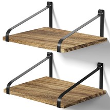 Floating Shelves Wall Mount Rustic Wood Wall Shelves With Large Storage L16.5 X  - £43.06 GBP