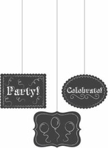 Chalkboard Hanging Cutouts Party Celebrate Balloons Birthday Grad Retirement - £5.30 GBP
