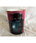 Black Kitten in a Creamer Coffee Tea Mug Cup 1993 Cha Cult Dark Pink 4&quot; ... - $163.02 MXN