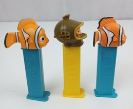 Vtg Disney Lot of 3 Finding Nemo Pez Dispensers Two Different Nemo&#39;s, &amp; Bubbles - £8.43 GBP