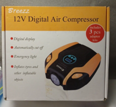 Breezz 12V Digital Air Compressor Includes 3 Pcs Adaptor Kits - $19.70