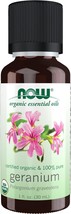 NOW Essential Oils, Geranium Oil, Certified Organic, Soothing Aromatherapy Scent - £36.76 GBP