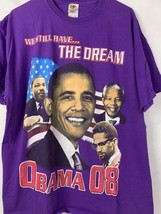 Vintage Obama T Shirt Black President Election Politics Double Side Tee Men 2XL - £19.57 GBP