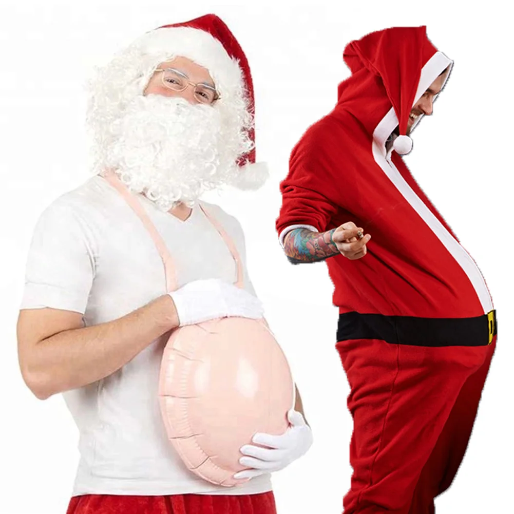1PC Christmas Santa Claus Cosplay Fake Belly Inflatable PVC Belly Invisible - £8.15 GBP+
