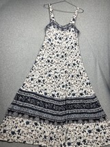 Knox Rose Tiered Floral Bohemian Sleeveless Maxi Dress Size L Romantic F... - £24.96 GBP