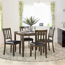 Cosmic Homes 5 Pc Dining Table Set for 4 Brown | Kitchen Table and Chair... - £577.21 GBP