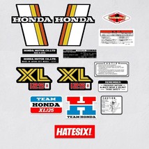 Sticker Decal Honda XL 125 H Side Cover Fuel Gas Tank Complete (Free shi... - $40.00