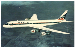 Delta Douglas DC 8 Panjet Airplane Postcard - £5.40 GBP