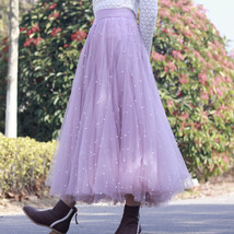Pink Full Long Tulle Skirt Women Custom Plus Size Fluffy Tulle Skirt Outfit image 2