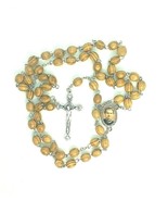  St. John Bosco Olive Wood Rosary Beads Jerusalem Necklace Oval Catholic... - $19.01 CAD