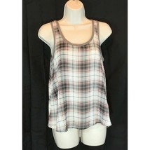 New Mudd Womens Sz XS Black White Tank Top Shirt Retails $36 plaid - £7.69 GBP