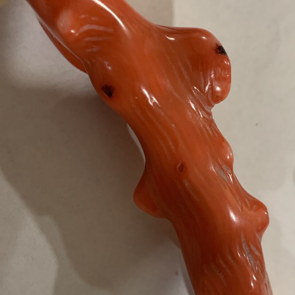 Antique Coral Branch Necklace 25” Item image 9