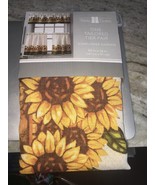 window one tailored tier pair sunflower garden 58in x 36in - $28.52 CAD