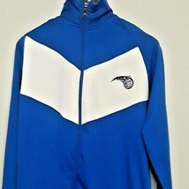 NBA ORLANDO MAGIC MEN&#39;S LARGE ZIPPERED JACKET POLYESTER BLUE WHITE  NEW - $24.97