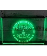 Kebabs &amp; Pizzas Illuminated Led Neon Sign Decor, Restaurant, Lights Art ... - £20.77 GBP+