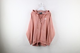 Nike NSW Womens Size Medium Spell Out Club Lace Hoodie Sweatshirt Blush ... - $34.60