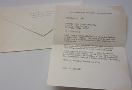 Vintage A Thank You Letter From John S Cassell 1968 - $1.99