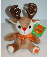 Galerie Reeses Candy Bar Red Nose Reindeer Sits 8&quot; Small Plush Stuffed A... - £10.32 GBP