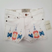 Lucky Brand Riley Short Girls Shorts Size 6X White Denim Adjustable TR15 - £14.00 GBP