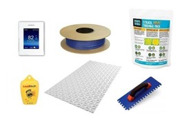 Laticrete 240V Strata Heat Kit: Thermostat, Mat, Cable, Safe Tools Heat Additive - $552.61+