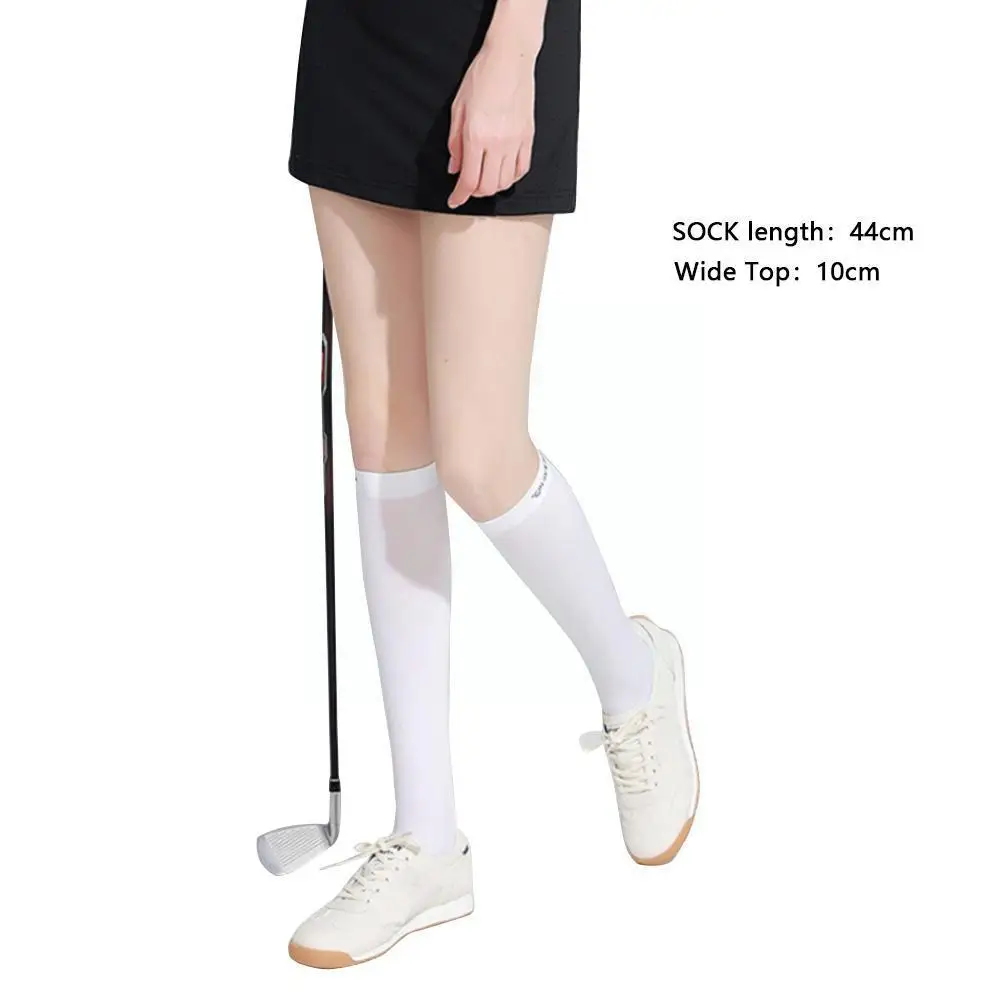 Sporting Black&amp;White Women Socks Ice Silk Sun Protection Cool Over The Calf Tube - $29.90