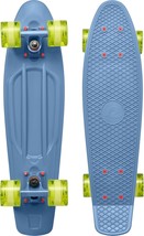 22.5&quot; And 27&quot; Classic Retro Plastic Cruiser Complete Skateboard With Pu ... - $43.97