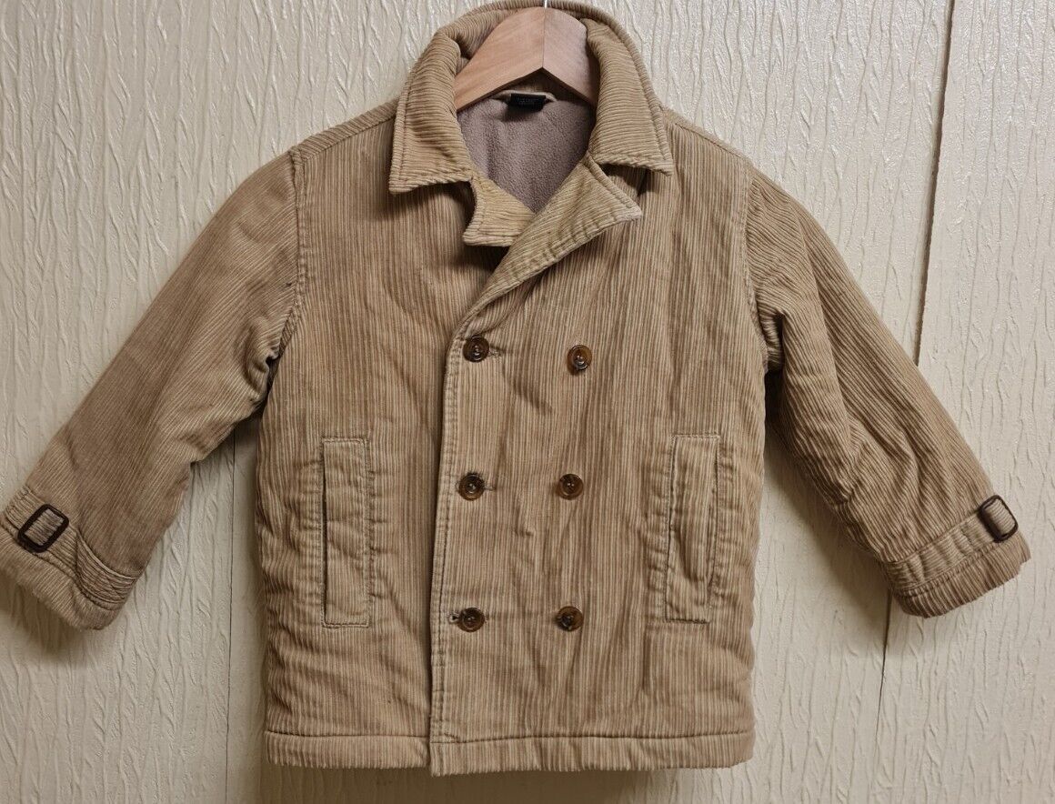 Primary image for NEXT Boys Light Brown Jacket Size 3-4 Years Button Express Shipping