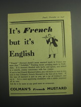 1948 Colman's French Mustard Ad - It's French but it's English - $18.49