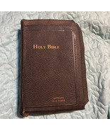 Vintage Holy Bible Hertel Blue Ribbon Cyclopedic Self Pronouncing 1948 - $30.00