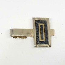 Vintage Swank Gold Tone Tie Bar Clasp Tie Tack &quot;D&quot; Monogram - £19.35 GBP
