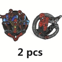 Two (2) pcs Spider-Man Metal Enamel Pin Set - New Marvel Spider-Man Pins - £9.47 GBP