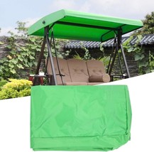 Ymiko Waterproof Porch Swing Top Cover Patio Swing Canopy Replacement Cover - £30.66 GBP